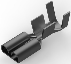 Uninsulated flat plug sleeve, 6.35 x 0.81 mm, 4.0 to 5.2 mm², AWG 11 to 10, phosphor bronze, tin-plated, 160914-4