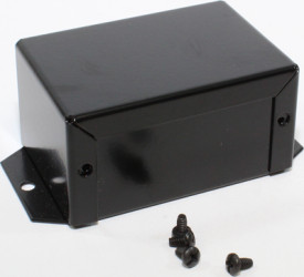 Aluminum enclosure, (L x W x H) 81 x 56 x 41 mm, black (RAL 9005), IP32, 1411FBDBK