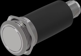 Vandal-proof pushbutton, silver, unlit , 0.6 A/35 V, mounting Ø 22 mm, IP65/IP67, 82-6657.1000