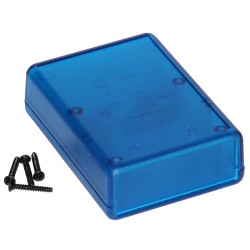 Hammond 1593PTBU Translucent Blue ABS Enclosure Battery 92 x 66 x 28mm