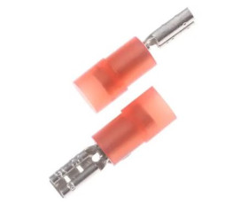 Konektor płaski Żeński 2.8 x 0.8mm 0,5 → 1,5 mm², 22 → 16 AWG długość 19.6mm Izolacja: Izolowane Cyna