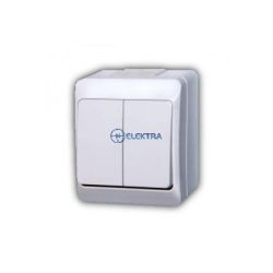 Łącznik podwójny natynkowy PRIMA biały