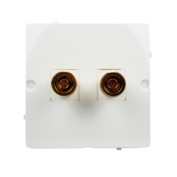 Gniazdo głośnikowe pojedyncze białe BMGL2.02/11 Kontakt-Simon Basic