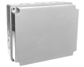 Puszka n/t hermetyczna pusta z osłabieniami 248x198x116 IP65 szara PH-4B.2 28.45