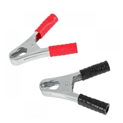 Krokodylek do akumulatora; 15A; czerwony