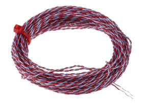 Termopara z odsłoniętym złączem T średnica 1/0.3mm długość 10m -75°C do +250°C Końcówka z gołym kablem RS PRO