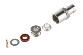 Złącze koncentryczne Montaż na kablu Żeński 50Ω typ złącza Złącze BNC 0 to 4GHz, zaciskane typ kabla RG141, RG142,