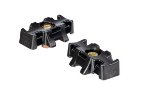 Uchwyt opaski kablowej do opasek 9mm długość 70mm szerokość 46 mm średnica otworu 8mm HellermannTyton Czarny