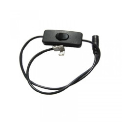 Złączka DC żeńska + klik 8mm + włącznik 2,1/5,5