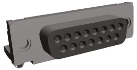 Złącze D-Sub 15-pinowe Żeński Kąt Proste Przewlekany raster 2.74mm Złoto na niklu