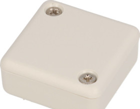 ABS miniature enclosure, (L x W x H) 35 x 35 x 15 mm, light gray (RAL 7035), IP54, 1551NGY