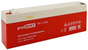 Akumulator VRLA AGM 12V 2.3Ah (żywotność 3-5lat) PB-12-2.3-A