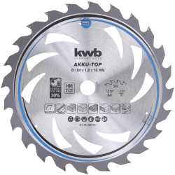 kwb 586154 Carbide Circular Saw Blade 184x16mm 24 cogs precise cuts