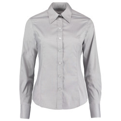 Blouse Oxford Long Sleeve Silver Grey Si