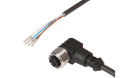 Vk50c639 Kabel Połączeniowy, 5 M, Gniazdo M12 4-Stykowe Kątowe, Wolny Koniec...