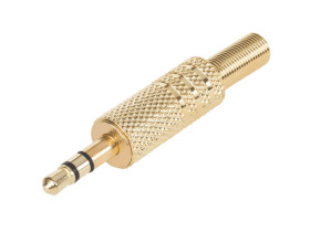 Wtyk JACK 3.5mm stereo złocony