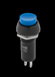 12mm 2-pin 3A ON-OFF Button Switch PBS-11A, Round, Blue