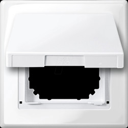 478019 M-SMART, cover-frame IP 44, 1-gang, polar white glossy