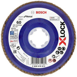 Bosch 2608619812 X551 Flap Disc 115mm 22.23mm High Material Removal