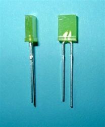 LED 2x5mm YELLOW MATOWA L=16 (100SZT)