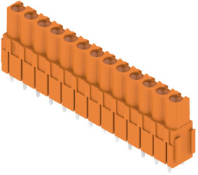 Pin header, 13 pole, pitch 5.08 mm, straight, orange, 1682840000