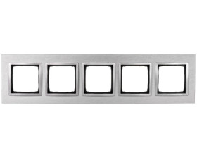 Simon 54 Nature Ramka pięciokrotna metal INOX KLASYCZNY DRN5/77