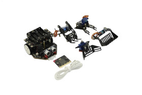 micro:Maqueen Plus V2 (Ni MH Rechargeable Battery) with micro:Maqueen Mechanic and micro:bit V2