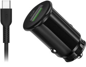 Ładowarka samochodowa USB QC 3A + kabel USB-C 1m