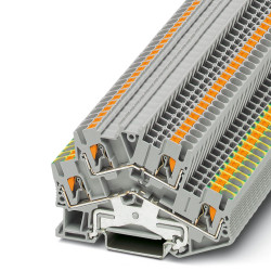 Dwurzędowa złączka szynowa Phoenix Contact 12 → 26AWGWciskane PTTBS 2.5-PE/L 30A 500 V