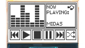 Wyświetlacz monochromatyczny LCD, , Graficzny 240 x 128, Midas