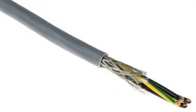 Kabel sterowniczy CY 4-żyłowy Ekranowany Polichlorek winylu PVC, 0,5 mm², 50m, 9 A, Ø 6.5mm, RS PRO