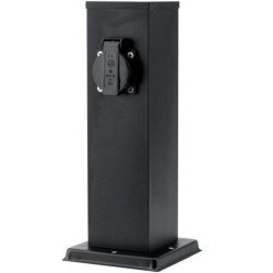 Słupek ogrodowy stojący 230V 30cm 2x Gniazdo Sieciowe