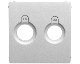 VALENA LIFE Plakietka gniazda antenowego aluminium 754822