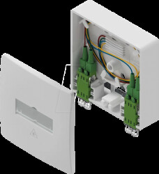 GFTA424P FTTH junction box, 2x LC duplex, ready to splice