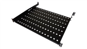 Półka Stała 19 1U Głęb. 350Mm, Czarna, 4 Punkty Mocowania Sa-P-19-1U-350-4-C-02