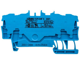 Złączka szynowa 4-przewodowa 1,5mm2 niebieska 2001-1404 TOPJOBS