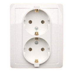 BASIC biały BGSz2/11 Gn.podw.schuko KONTAKT