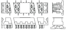 Gniazdo PCB 4 -pinowe 2 -rzędowe raster: 2.54mm Żeńskie na płytkę Proste SMD