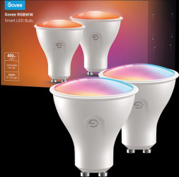 H600D Wi-Fi RGBWW LED bulb, GU 10, 400 lm, 4.8 W, pack of 2
