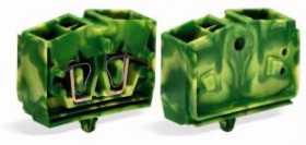 Złączka 4-przewodowa 2,5mm2 żółto-zielona ze stopką montażową 264-347 /100szt./