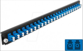 43357 19" Splice Box Front Panel, 24 port, LC Duplex, blue