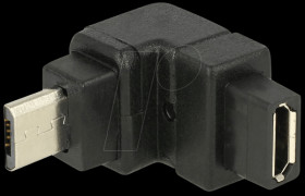 65669 Adapter USB 2.0 Micro-B male &gt; USB 2.0 Micro-B female angled up