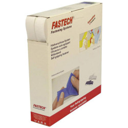 FASTECH B25-STD000010 Sew-On Hook-and-Loop Tape 10m x 25mm White