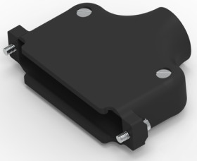 D-Sub connector housing, size: 4 (DC), straight 180°, cable Ø 6.48 to 11.94 mm, ABS, black, 5748678-4