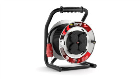 Przedł.Bębnowy Kerg 3G2.5 20M Czarny H05rrf Pl Guma Epr Stałe Gniazda