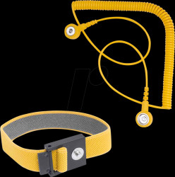 9-341 ESD wrist strap, plastic, with spiral cable