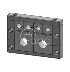 Rama przepustowa KEL 16-E, na 4 moduły KT małe i 2 moduły KT duże, czarna, 42140