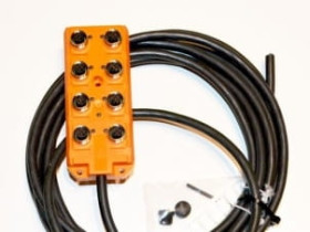 ASB8LED543315M koncentrator sygnałów 8-portowy; 4-polowy; serii M12;