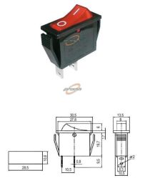 PRZEŁĄCZNIK KOŁYSKOWY 2POZYCJE 3PINY 15A/230V MK111