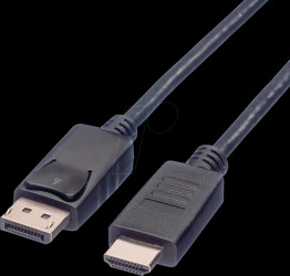04.11.83 DisplayPort 1.1 cable, DP-HDMI, 1080p 60 Hz, 4.5 m